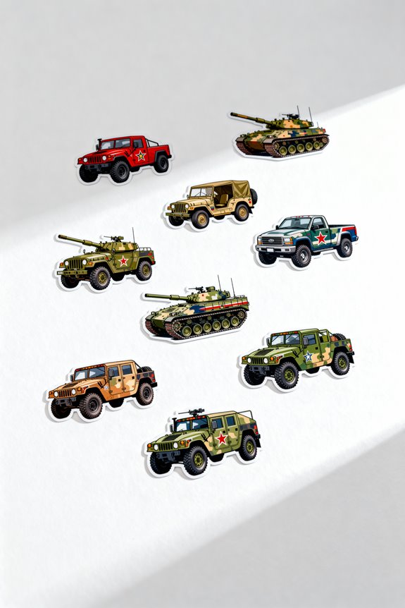 stylish patriotic military decals